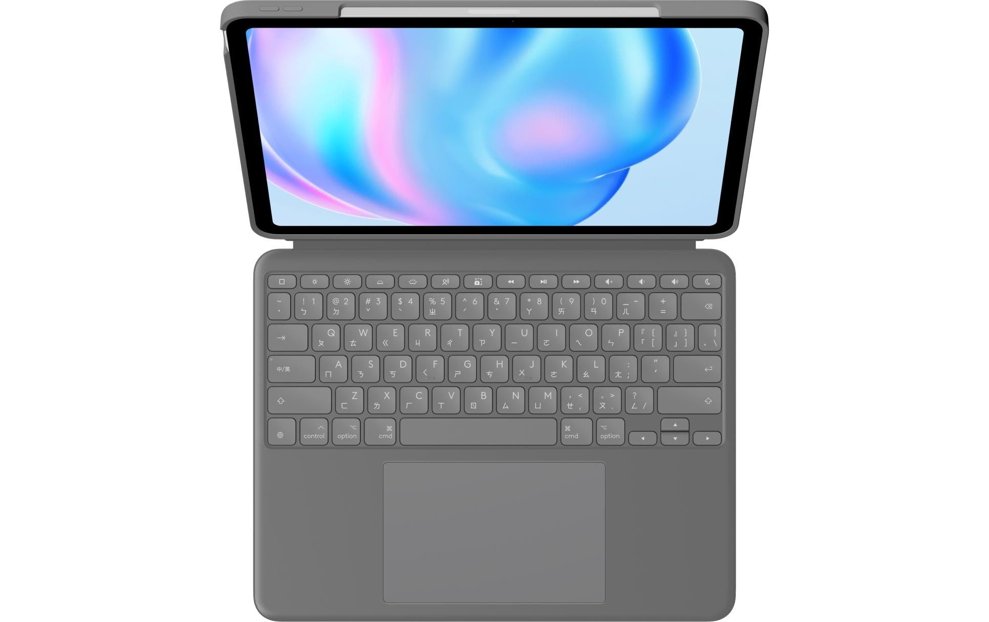 Logitech Combo Touch Tablet- & Notebook-Tasche – für iPad Air 13" (M2), Oxford Grau