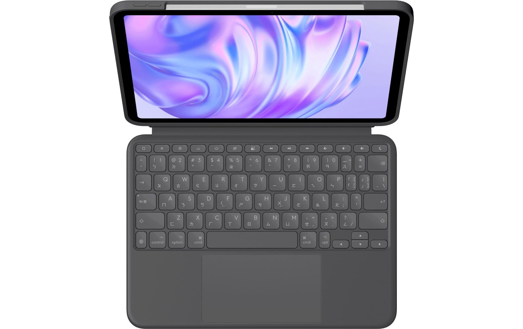 Logitech Combo Touch – Tastatur, CH-Layout (DE-CH), mit Touchpad, Graphit – für iPad Pro 11" (M4)
