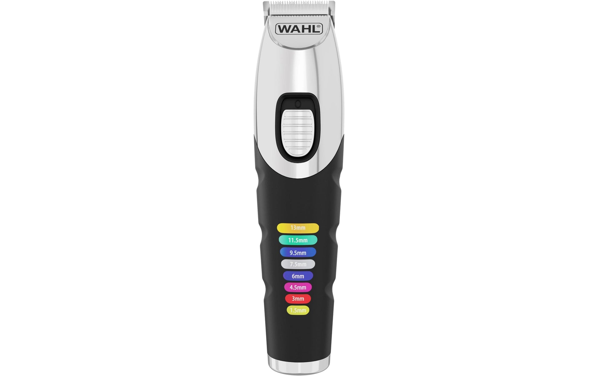 Wahl Barttrimmer Color Trim – Akkubetrieb, 240 min, 0,5–13 mm, 9 Stk, 3 cm Schnittbreite – Schwarz/Silber