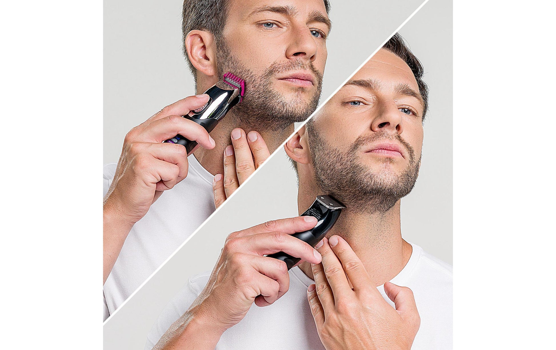 Wahl Barttrimmer Color Trim – Akkubetrieb, 240 min, 0,5–13 mm, 9 Stk, 3 cm Schnittbreite – Schwarz/Silber