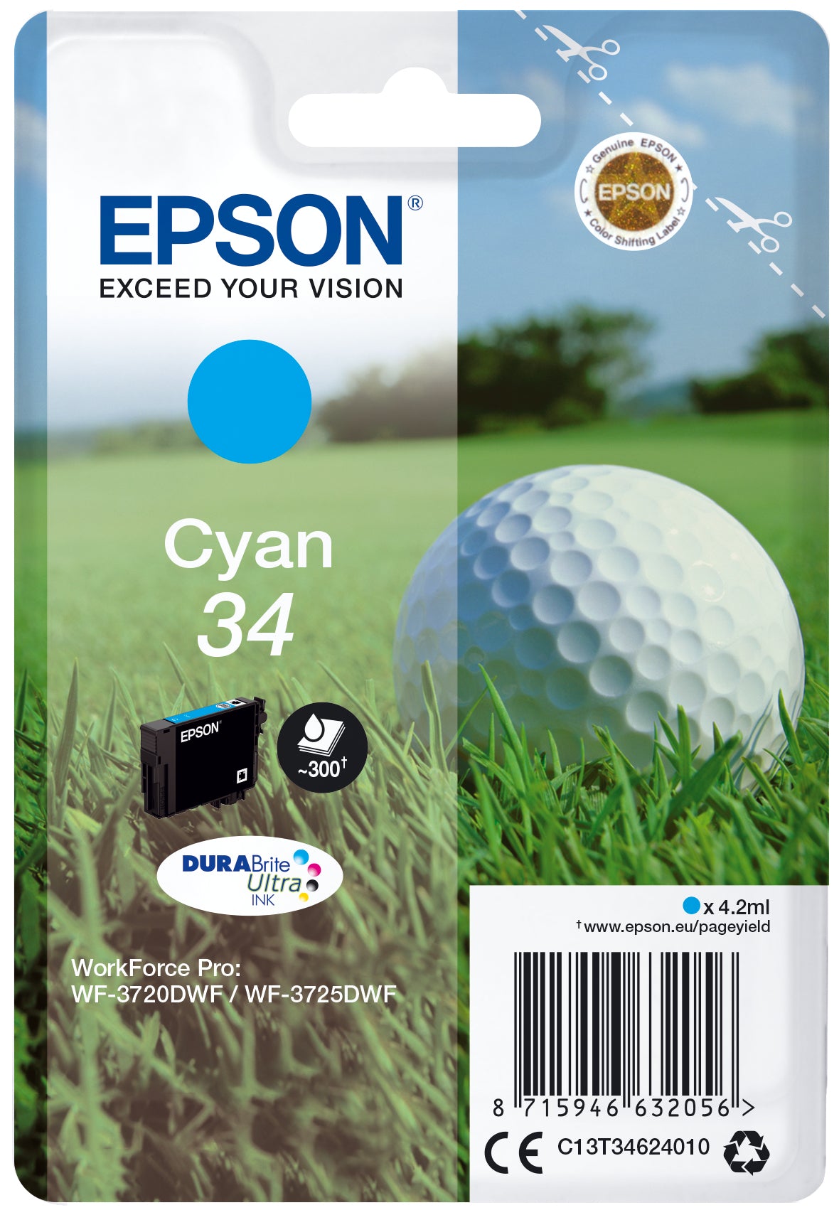 Epson Tintenpatrone 34, cyan