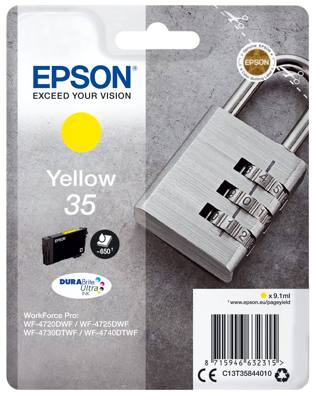 Epson Tintenpatrone 35, Gelb, 9,1 ml