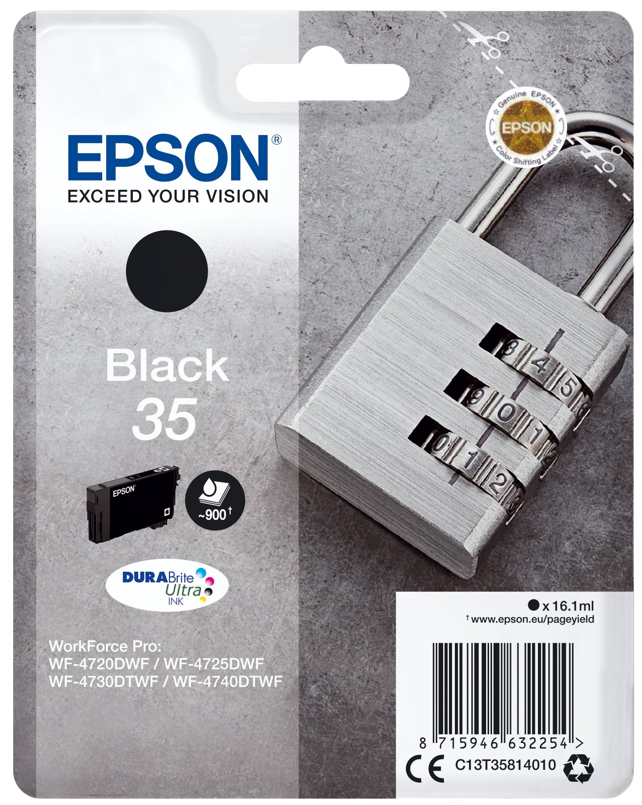 Epson Tintenpatrone 35, Schwarz, 16,1 ml