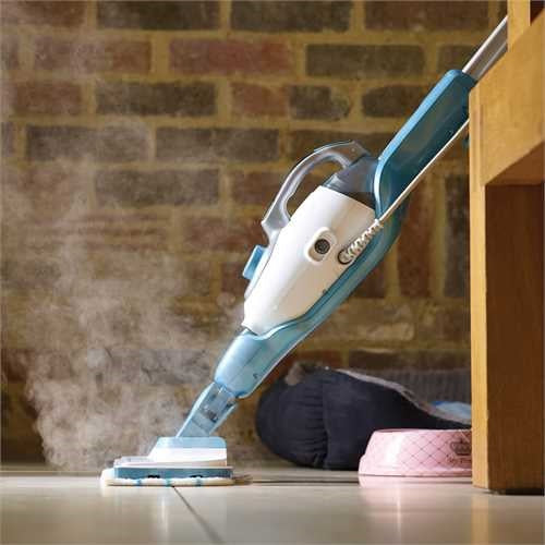 Black & Decker BLACK+DECKER 9in1 – Dampfbesen – 1300 W, 0,5 l, Aufheizzeit 15 s, Kabellänge 6 m, Türkis/Weiss