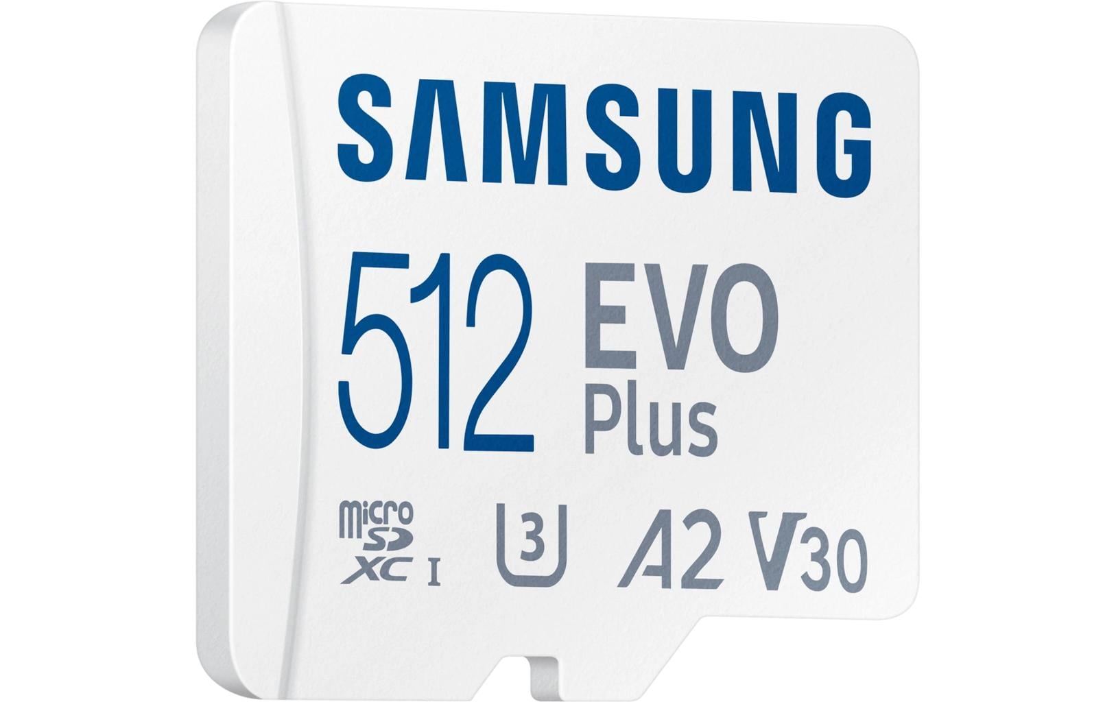 Samsung EVO Plus Mb-Mc512S microSDXC 512 GB – UHS-I, U3, V30, A2, 160 MB/s Lesen, inkl. SD-Adapter