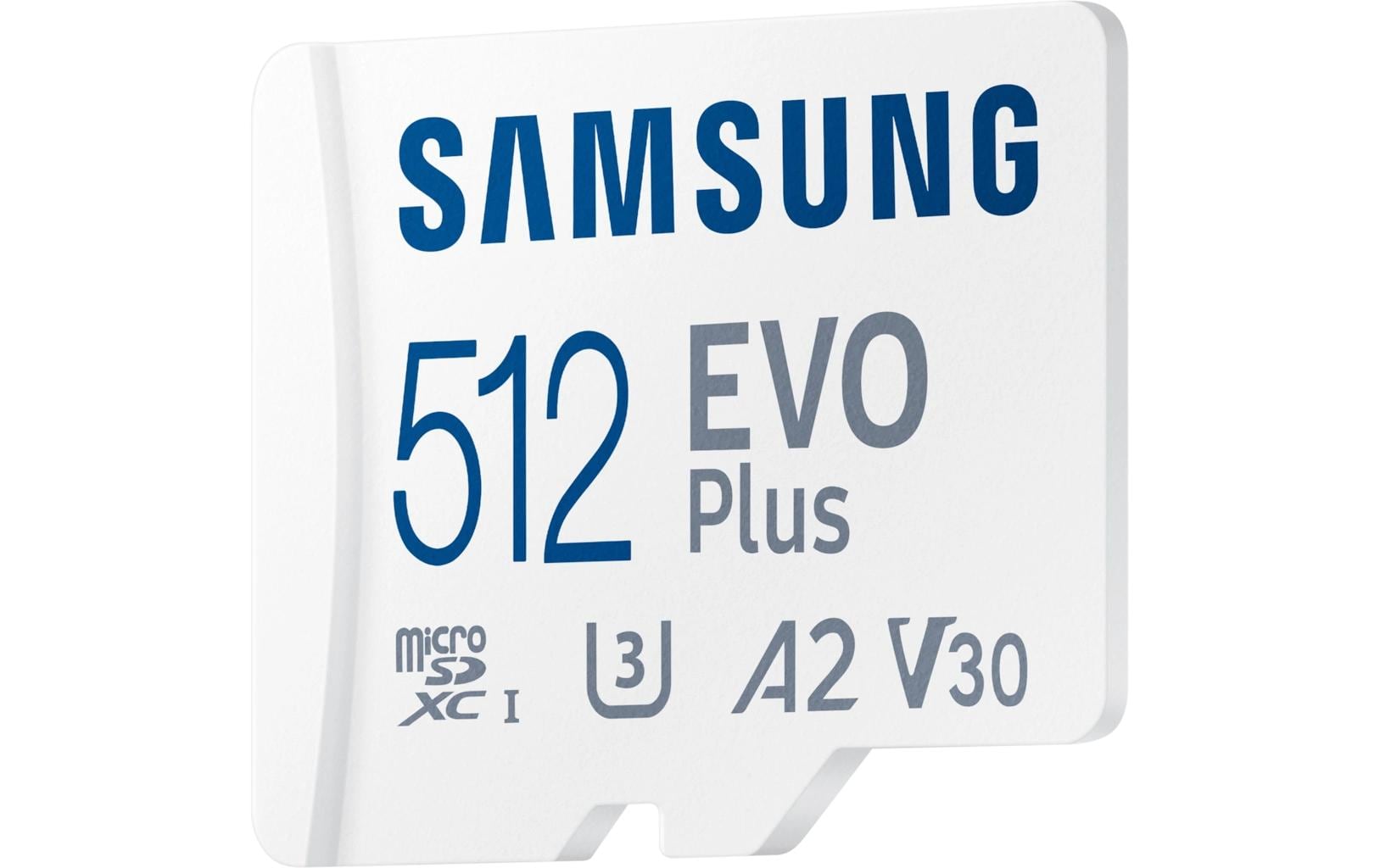 Samsung EVO Plus Mb-Mc512S microSDXC 512 GB – UHS-I, U3, V30, A2, 160 MB/s Lesen, inkl. SD-Adapter