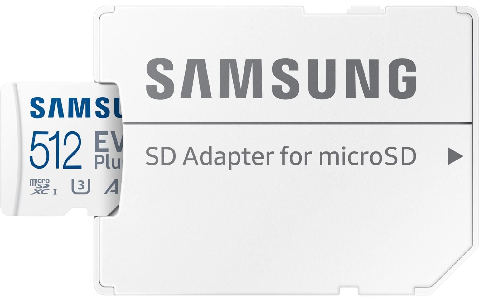 Samsung EVO Plus Mb-Mc512S microSDXC 512 GB – UHS-I, U3, V30, A2, 160 MB/s Lesen, inkl. SD-Adapter