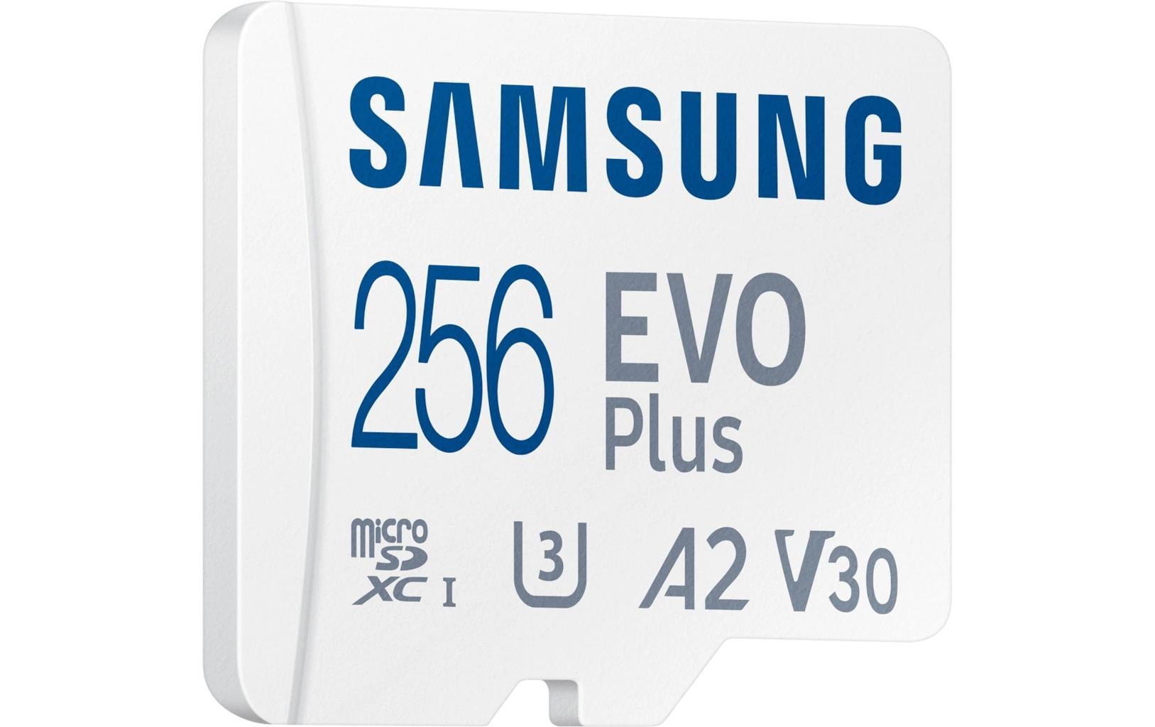 Samsung EVO Plus microSDXC 256 GB – UHS-I, U3, V30, A2, 160 MB/s Lesen, inkl. SD-Adapter