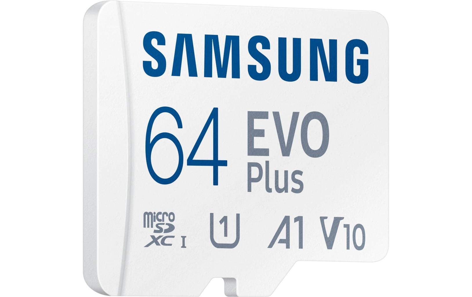Samsung EVO Plus microSDXC 64 GB – 160 MB/s Lesen, 130 MB/s Schreiben, A1, UHS-I