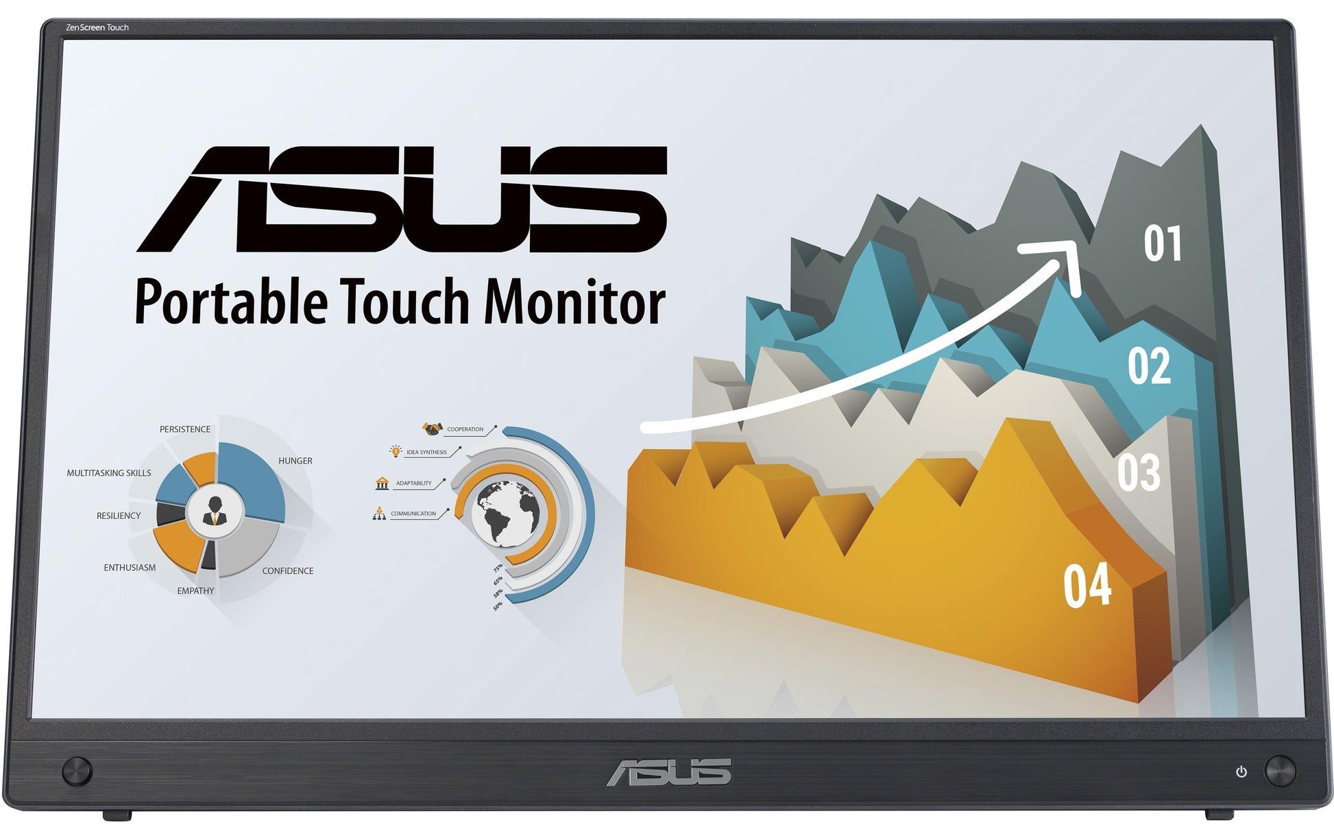 ASUS Zenscreen Mb16Amtr – Tragbarer Monitor, 15,6" 1920 × 1080 (Full HD), LCD, Touch, Schwarz