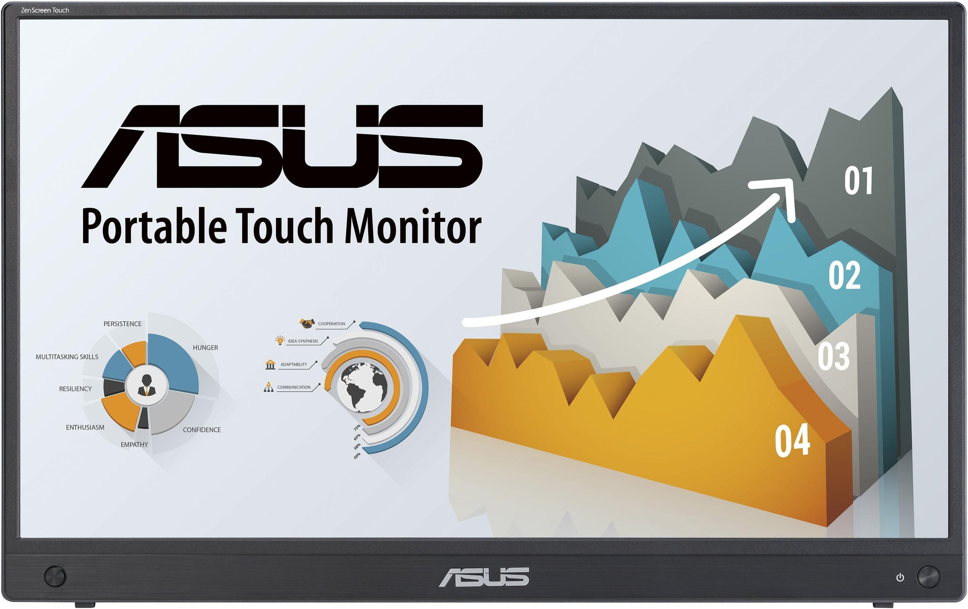ASUS Zenscreen Mb16Amtr – Tragbarer Monitor, 15,6" 1920 × 1080 (Full HD), LCD, Touch, Schwarz