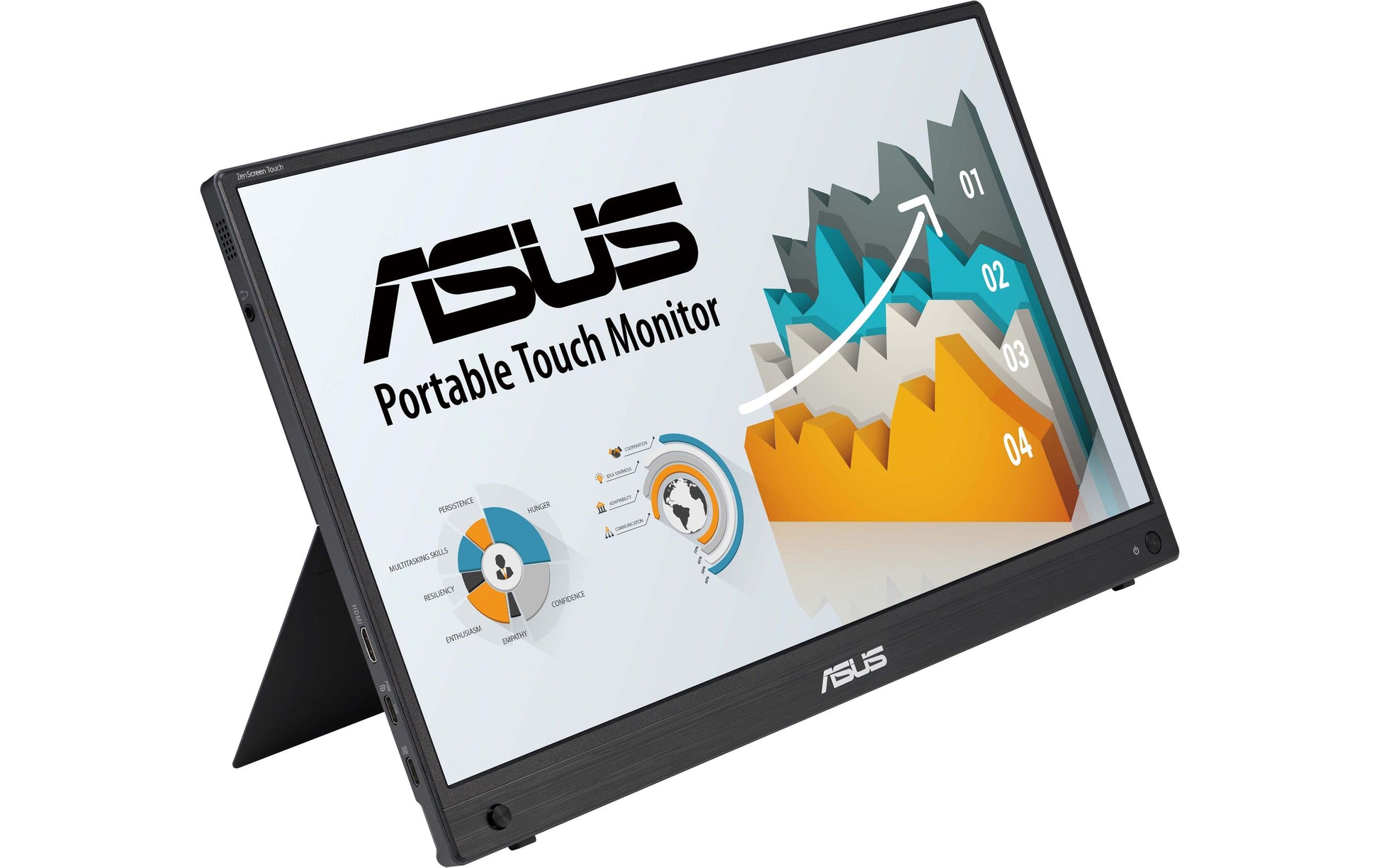 ASUS Zenscreen Mb16Amtr – Tragbarer Monitor, 15,6" 1920 × 1080 (Full HD), LCD, Touch, Schwarz