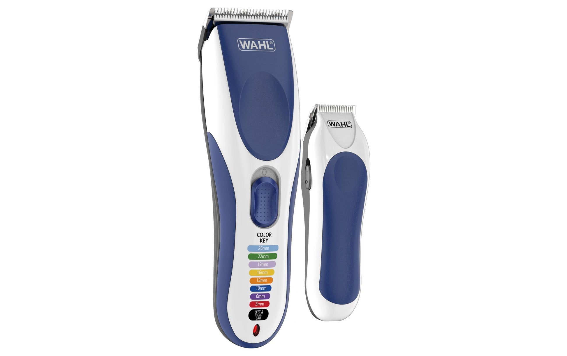 Wahl Haarschneider Color Pro – kabellos, 60 min Akkulaufzeit – blau, weiss – Edelstahlklingen