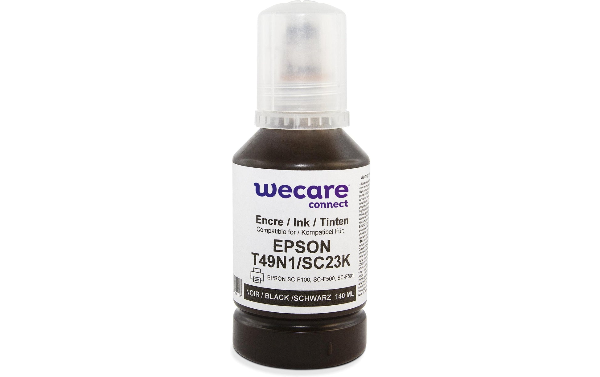 WeCare T49N Schwarz Sublimationstinte (Kompatibel) – 140 ml – für EPSON SC-F100/SC-F600/SC-F501