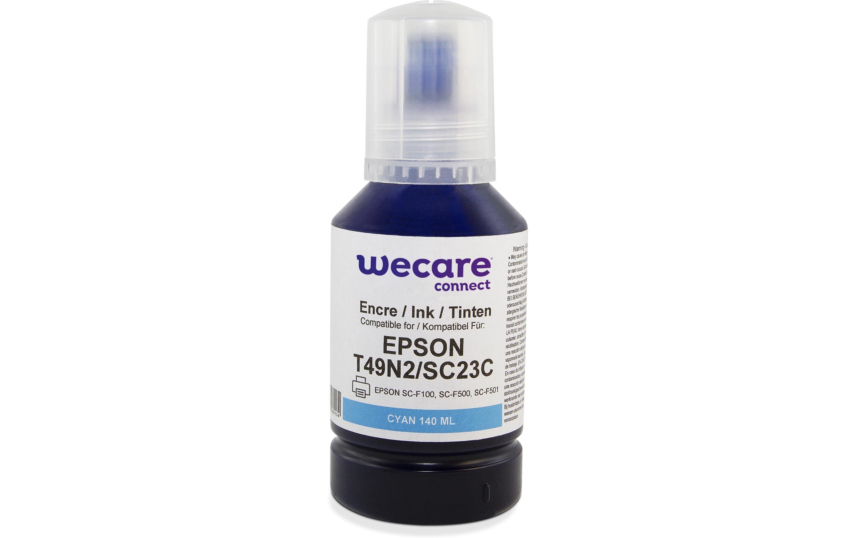 WeCare T49N2 Cyan Tintenpatrone (Kompatibel) – 140 ml – für EPSON SC-F100/SC-F600/SC-F501