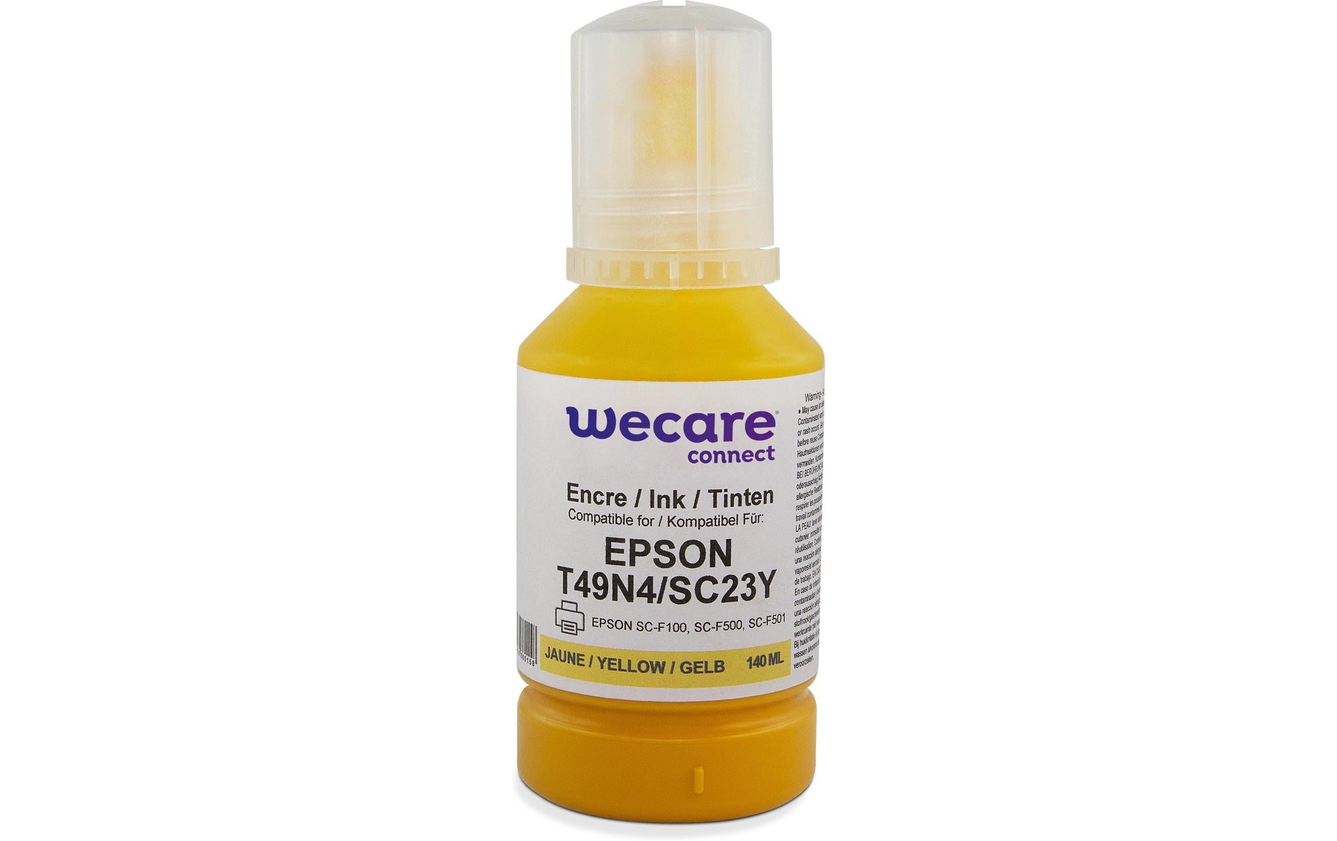 Wecare T49N4 Gelbe Tintenpatrone (Kompatibel) – 140 ml – für Epson SC-F100/SC-F600/SC-F501