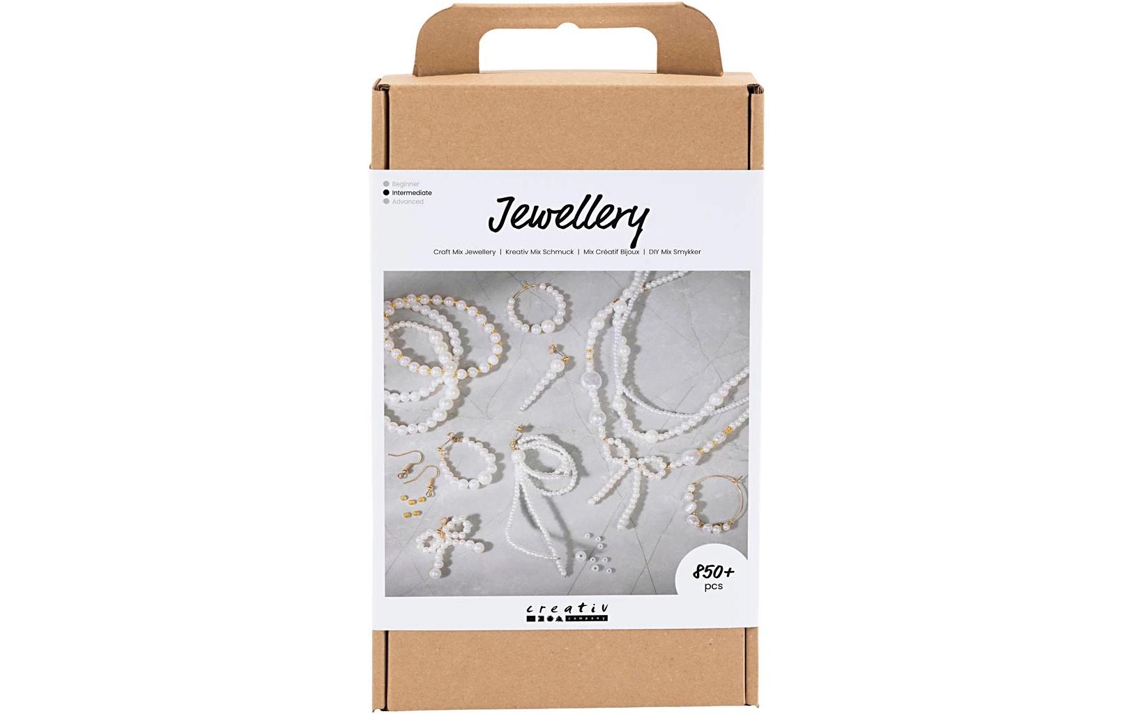 Creativ Company Schmuck-Bastelset – 850-teilig – Inkl. Perlen & Schmuckzubehör – Mehrfarbig