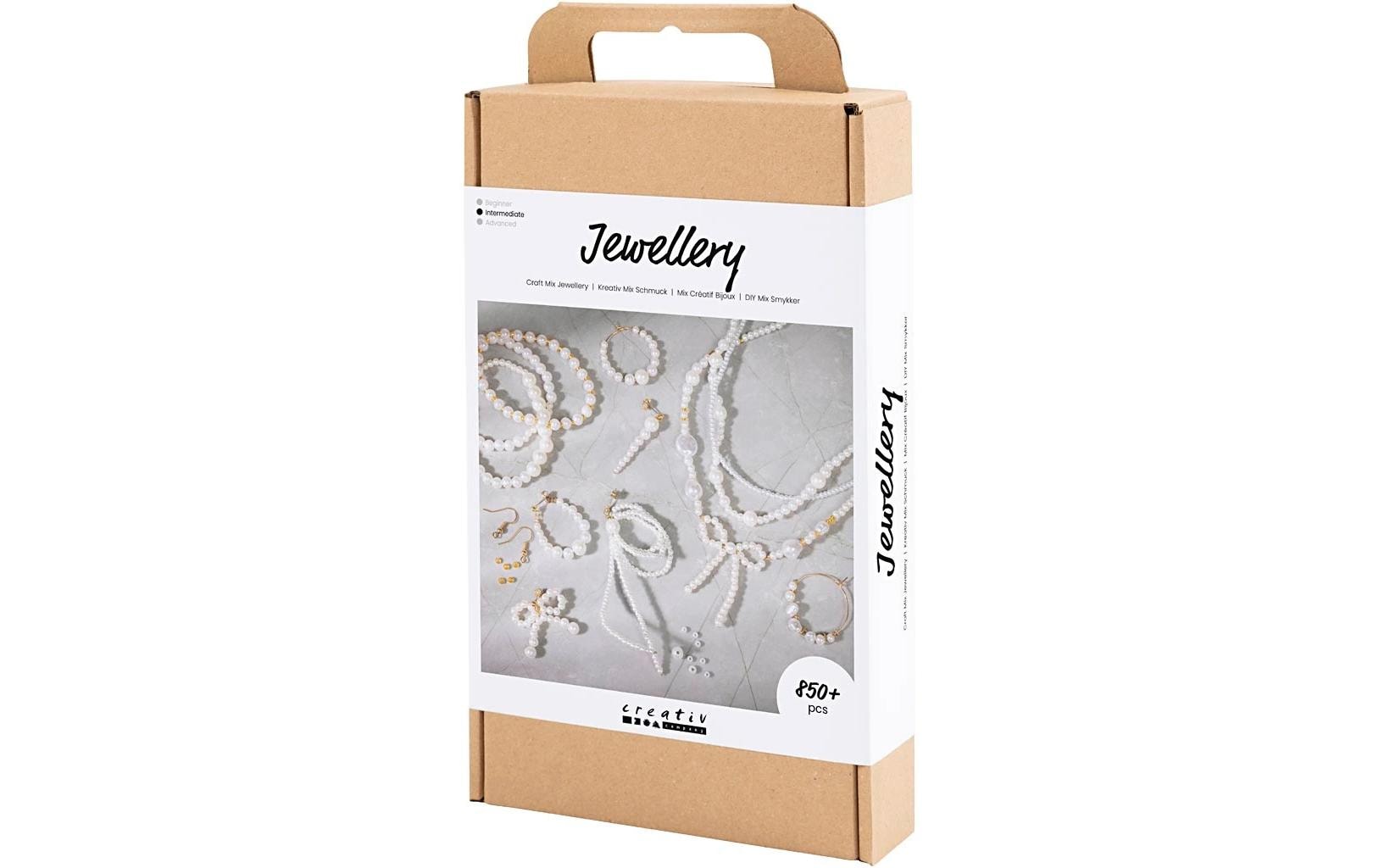 Creativ Company Schmuck-Bastelset – 850-teilig – Inkl. Perlen & Schmuckzubehör – Mehrfarbig