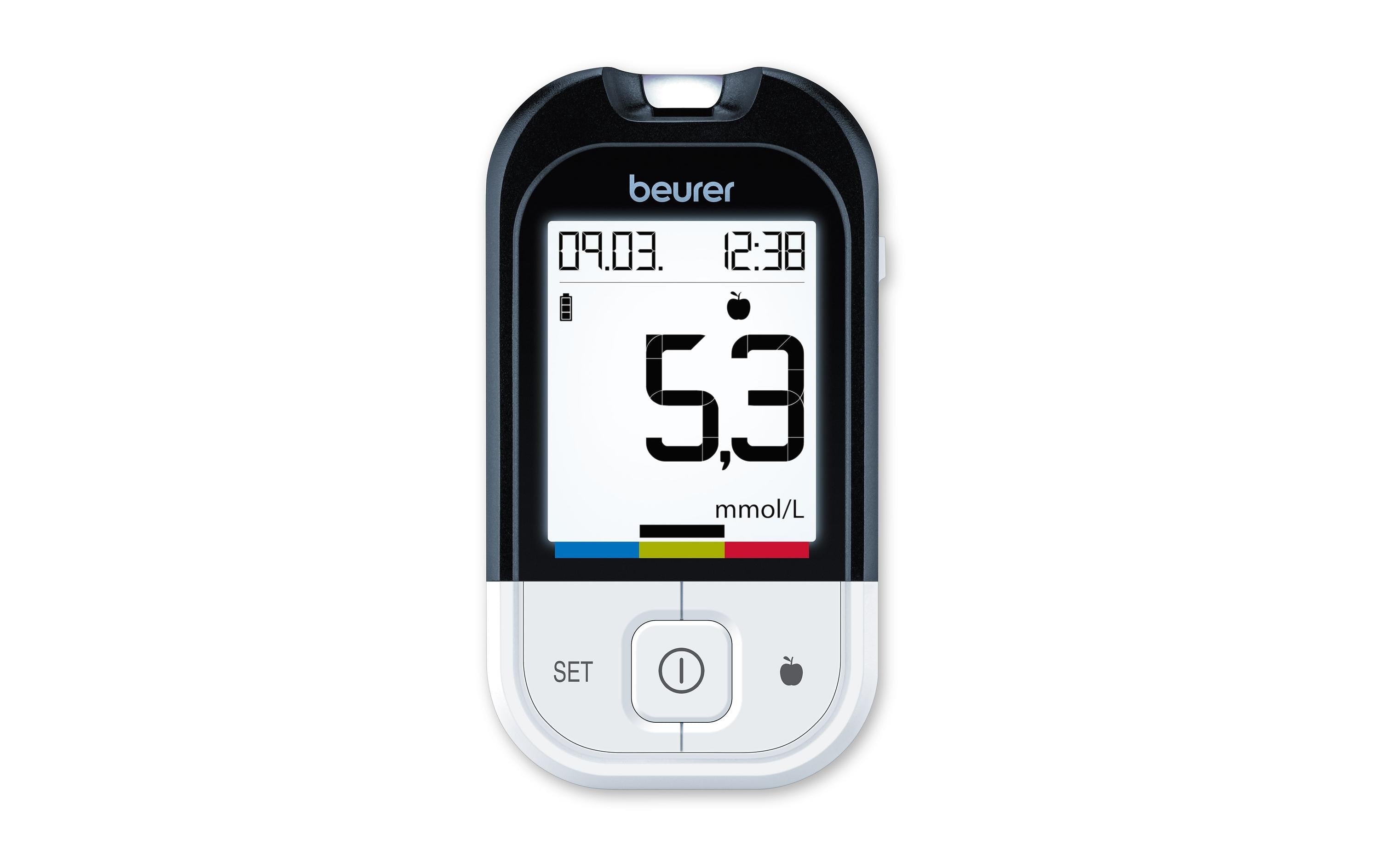 Beurer Blutzuckermessgerät GL 48 – 5 s, 900 Speicher, USB, App-kompatibel