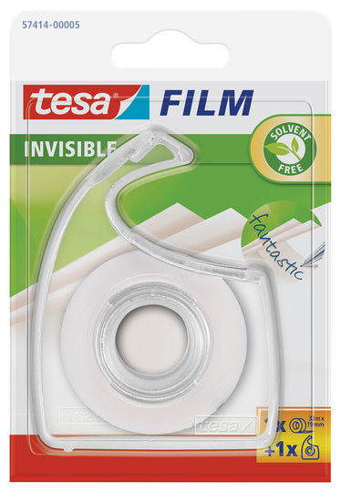 tesa Handabroller Easy Cut – für Rollenbreite bis 19 mm, für Bandlänge bis 33 m, für Kern 1", Metallmesser