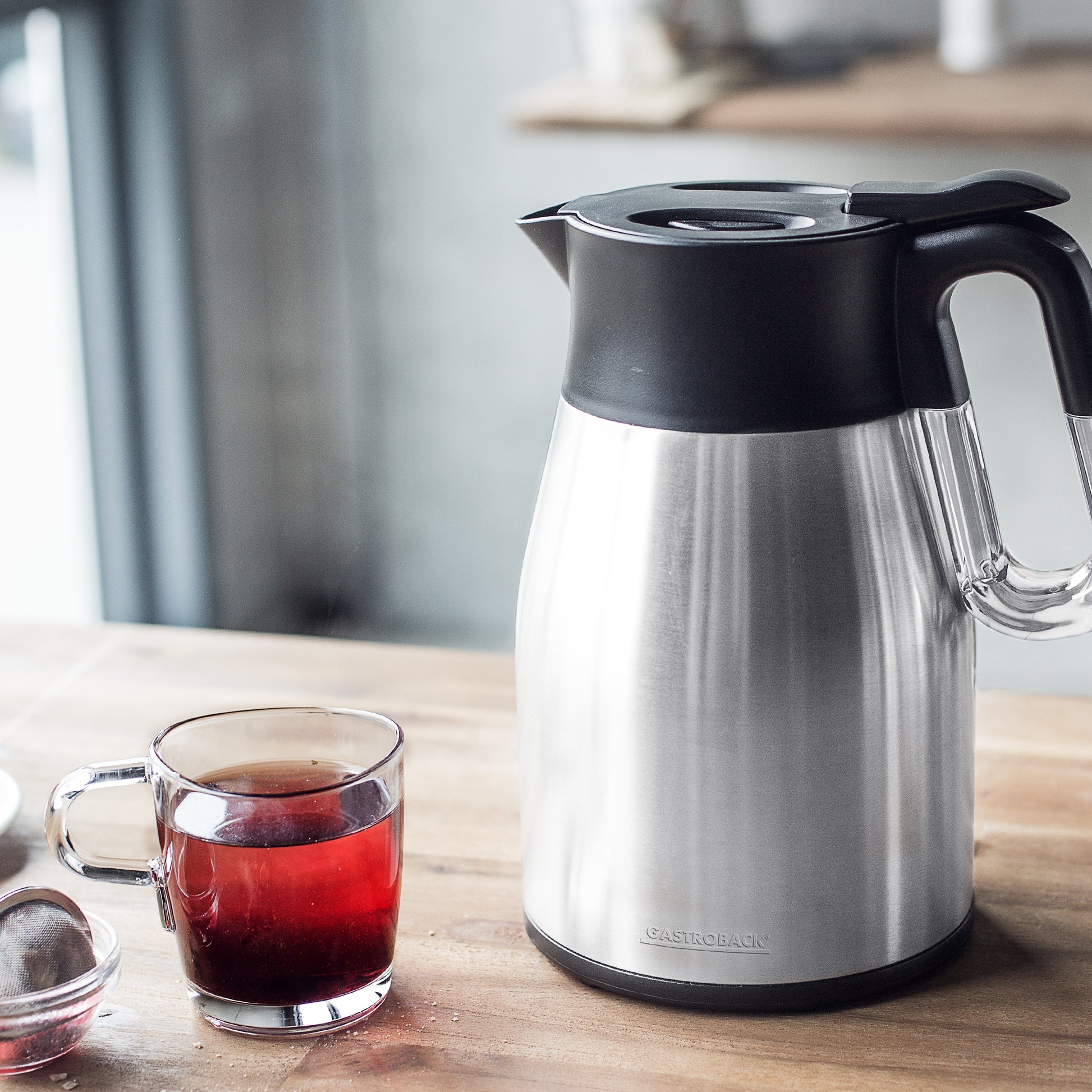 Gastroback Wasserkocher – 1,7 l, mit Temperaturwahl, Warmhaltefunktion, Edelstahl