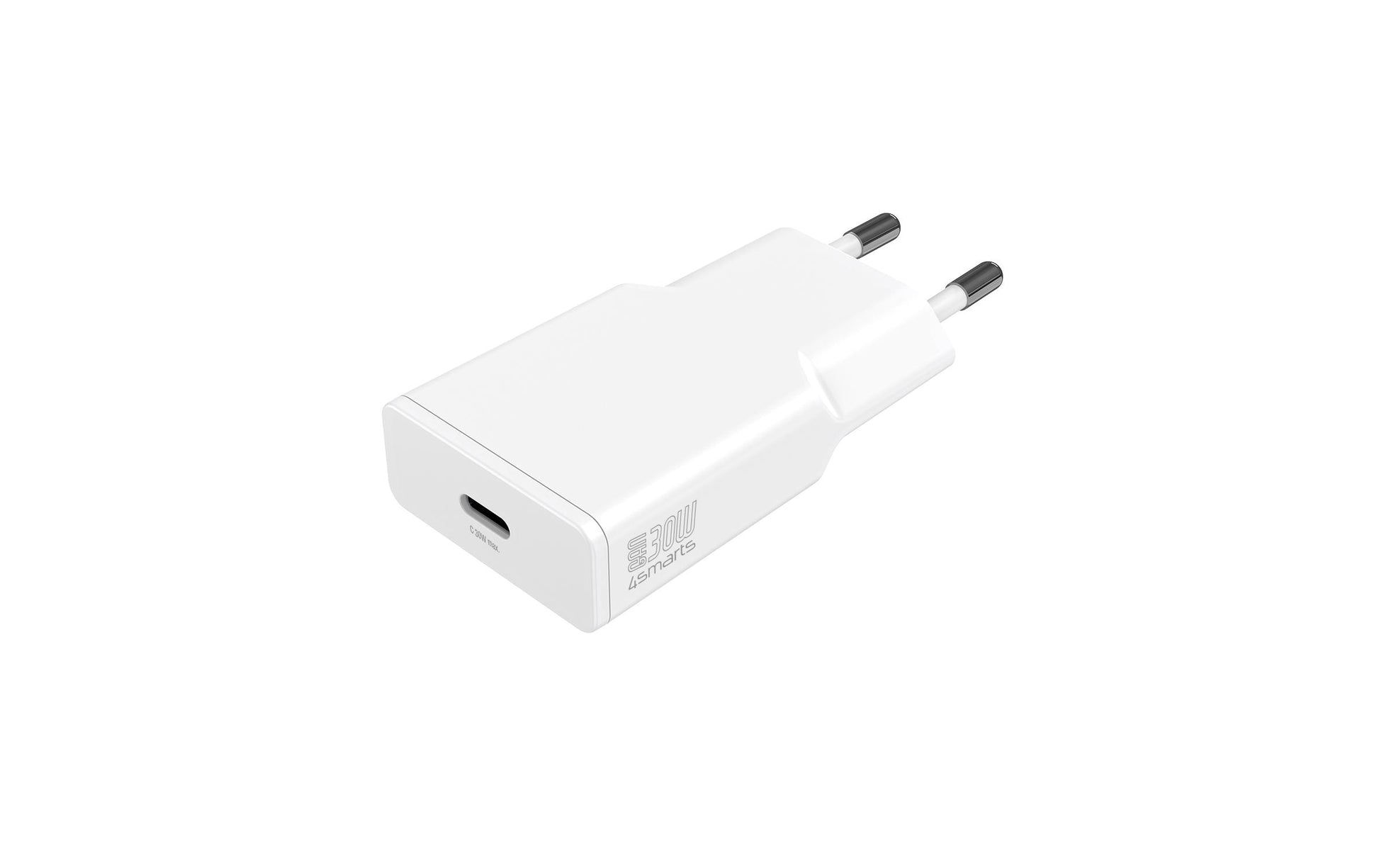 4smarts PDPlug Slim USB-Ladegerät 30 W – USB-C×1 – PD, GaN – für Smartphone, Tablet – Weiss