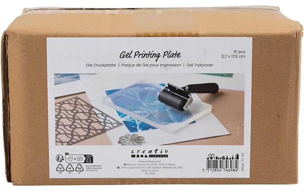 Creativ Company Arbeitsplatte Linoldruck – transparent – 12,7 × 17,8 cm, 10 Stück