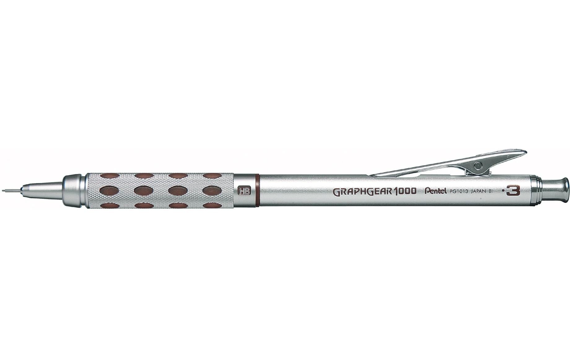 Pentel Graphgear 1000 Druckbleistift – 0,3 mm, Metall, Silber
