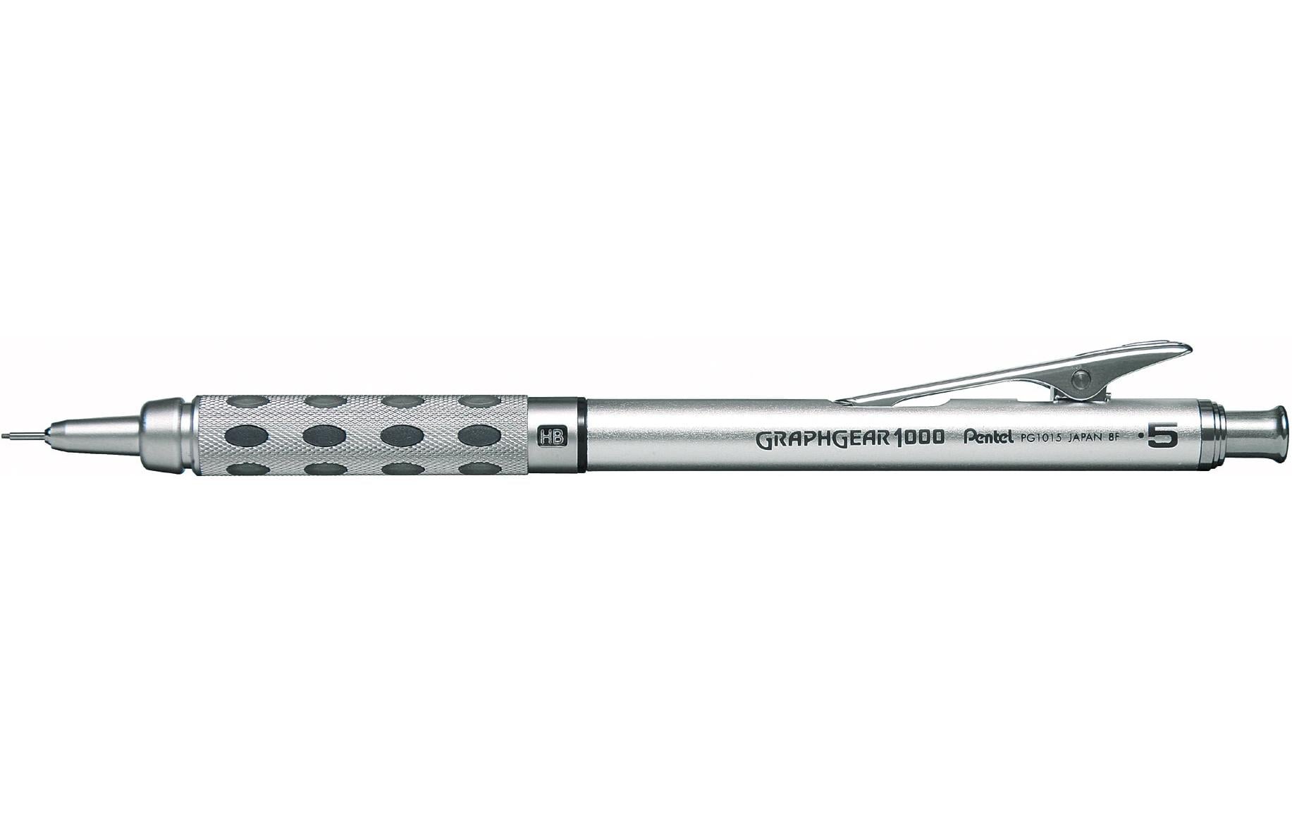 Pentel Graphgear 1000 Druckbleistift – 0,5 mm, Metall, Silber