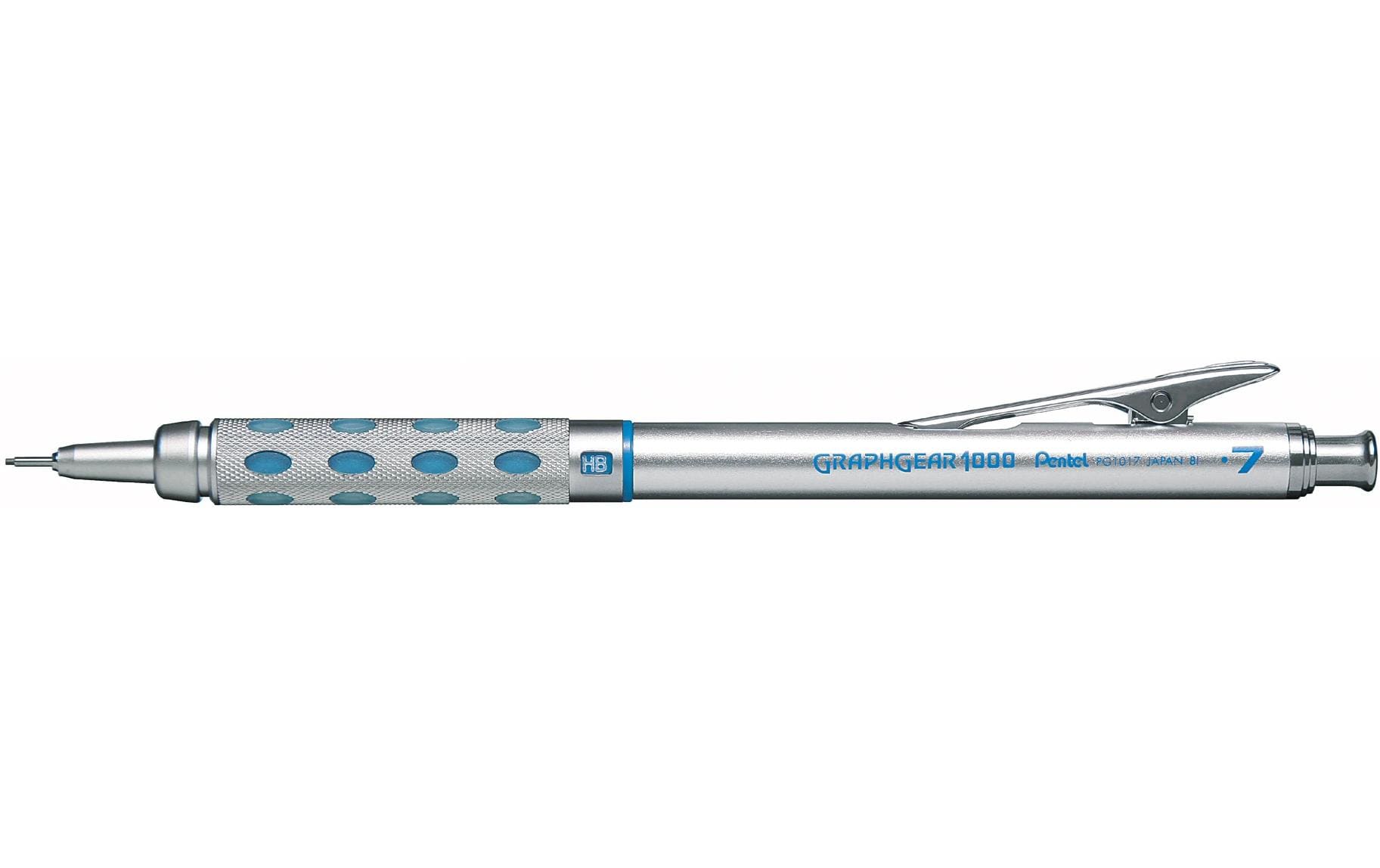 Pentel Graphgear 1000 Druckbleistift – 0,7 mm, Metall, Silber