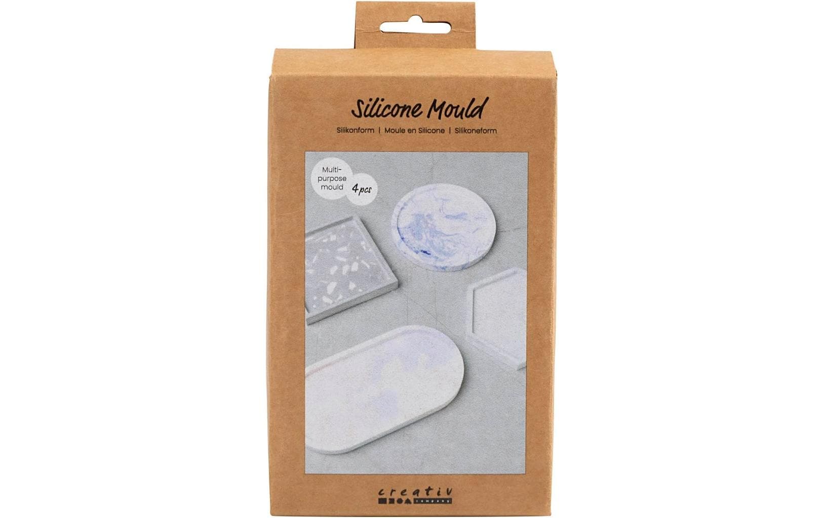 Creativ Company Giessform – Silikon – 112 × 112 × 10 mm – 4 Stück – Weiss
