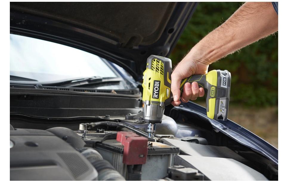 Ryobi Akku-Schlagschrauber R18IW3-0 – 18 V (ONE+) – 1/2" Vierkantaufnahme – 400 Nm – Solo