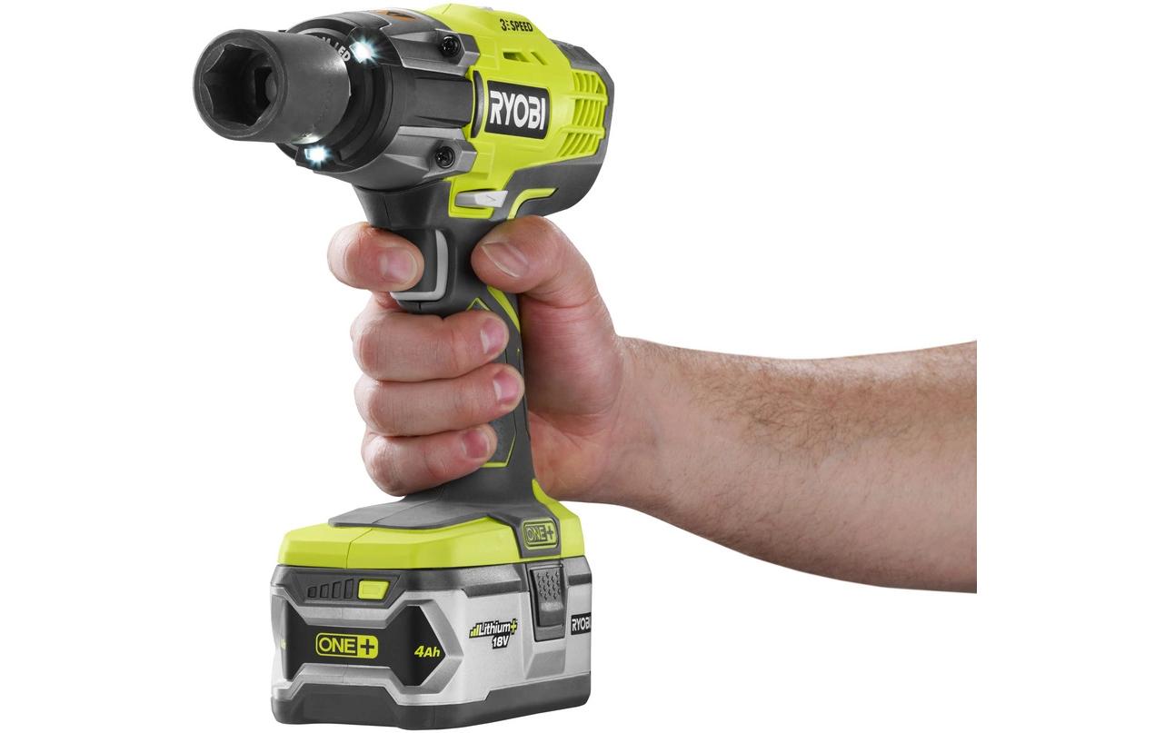 Ryobi Akku-Schlagschrauber R18IW3-0 – 18 V (ONE+) – 1/2" Vierkantaufnahme – 400 Nm – Solo