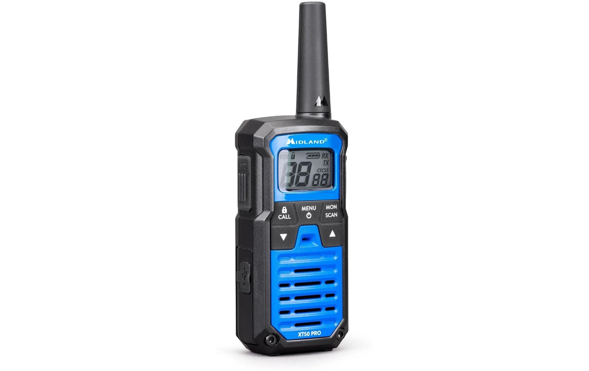 Midland XT50 Pro – Funkzubehör, Funkgerät, 2er Set, Schwarz, Blau