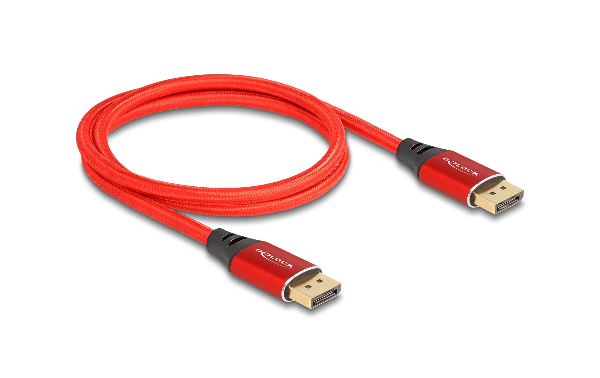 DeLOCK DisplayPort Kabel DP 2.1 8K 60 Hz – 1 m – Rot