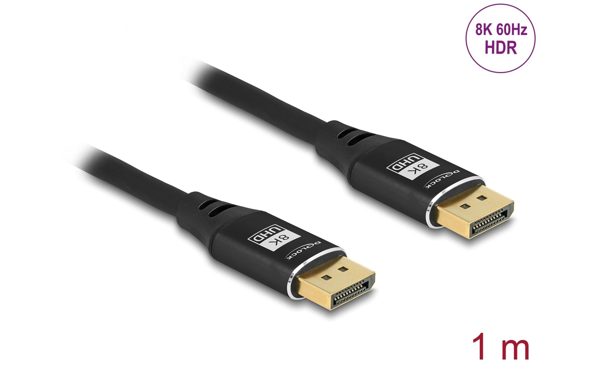DeLOCK DisplayPort Kabel DP 1.4 8K 60 Hz – 1 m