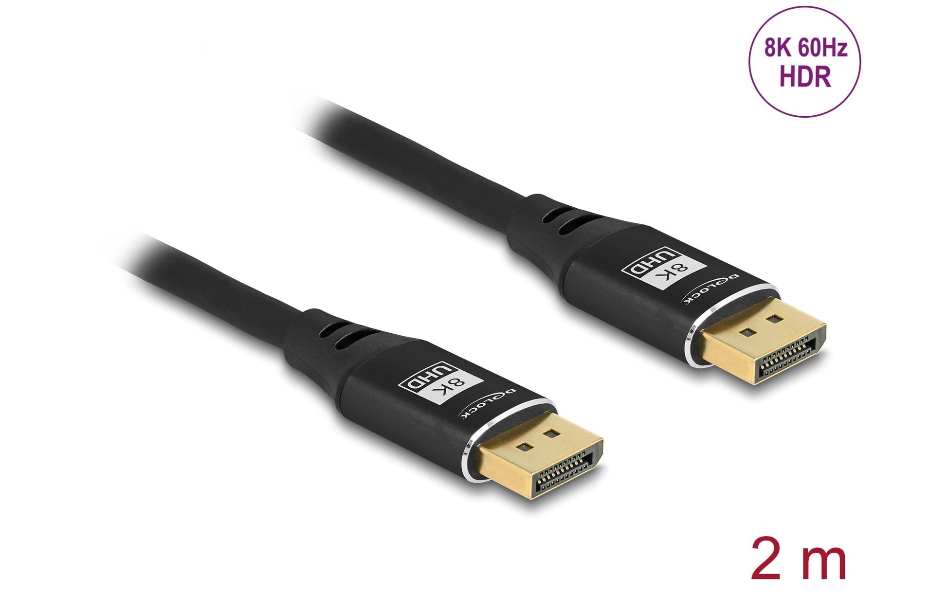 Delock DisplayPort Kabel DP 1.4 8K 60 Hz – 2 m