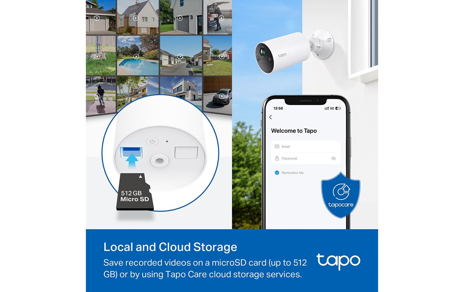 TP-Link Tapo C410 IP-Sicherheitskamera – 3 MP, Nachtsicht 9 m, IP65, Weiss