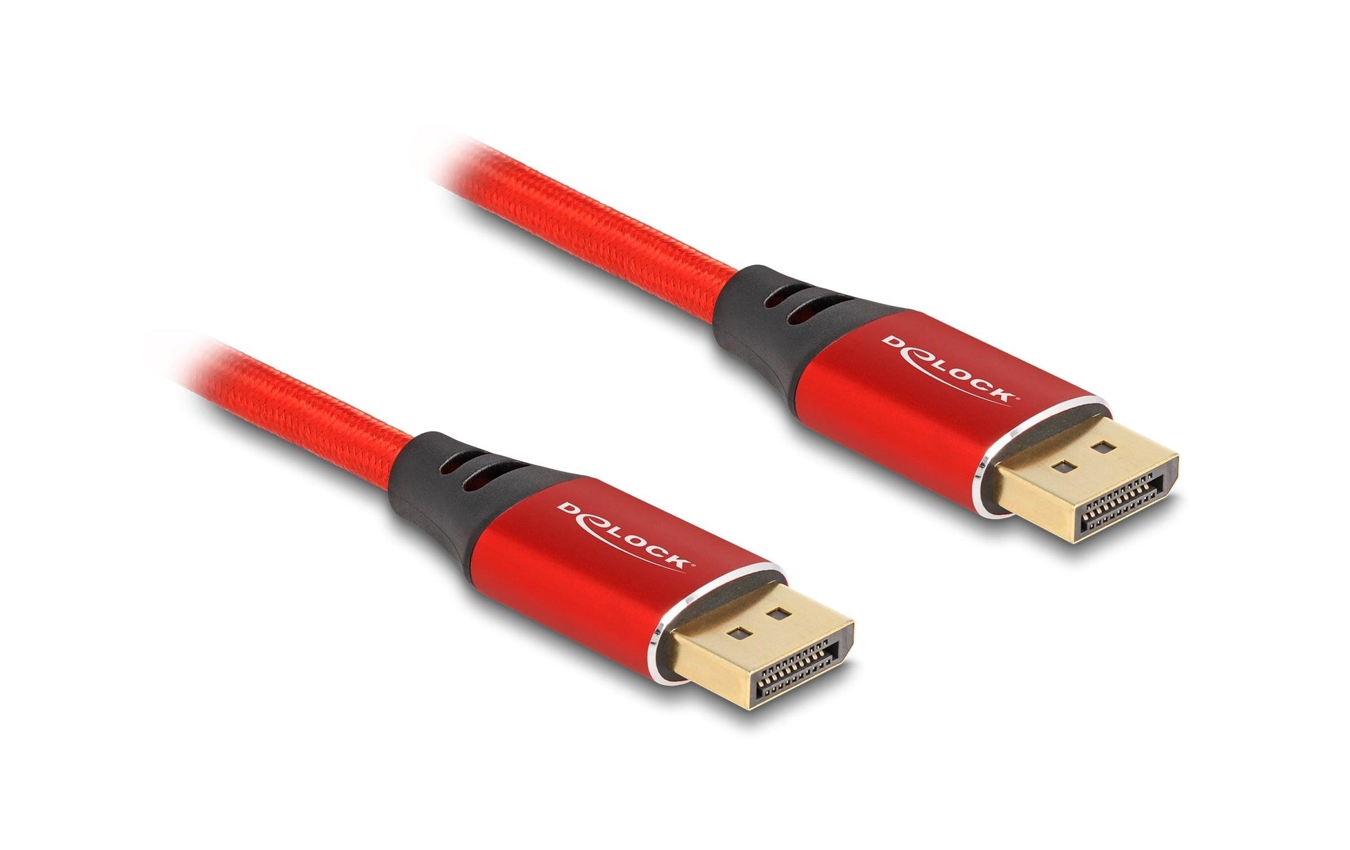 DeLOCK DisplayPort Kabel DP 2.1 16K 60 Hz – 2 m – Rot