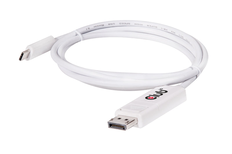 CLUB3D Club 3D – USB-C auf DisplayPort Adapter, DP 1.2, 4K@60 Hz, 1,2 m, aktiv, für Apple OS X/Windows/Chrome OS