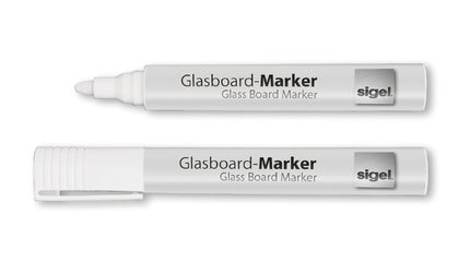 Sigel Artverum Kreidemarker – Rund, 2–3 mm – Weiss – 2er-Set
