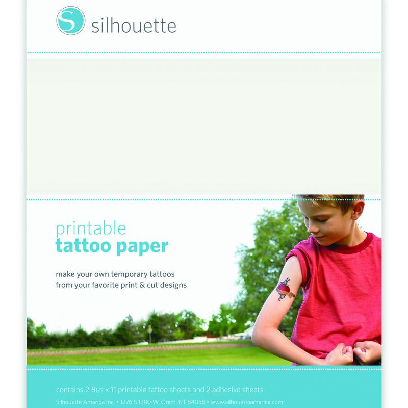 Silhouette Tattoopapier – für Silhouette Schneideplotter und Inkjetdrucker, 215 × 280 mm, 2 Blatt