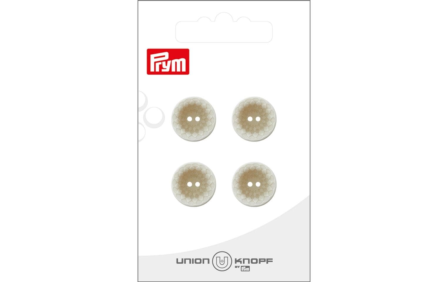 Prym Knöpfe Ø 15 mm – Polyester, Creme, 4 Stück