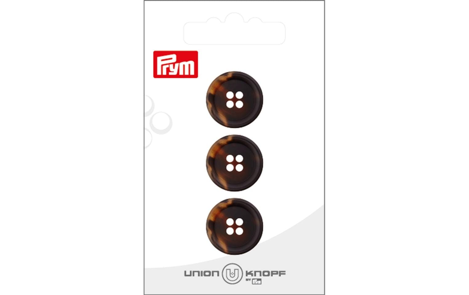 Prym Knöpfe Ø 18 mm – Polyester, dunkelbraun, 3 Stück