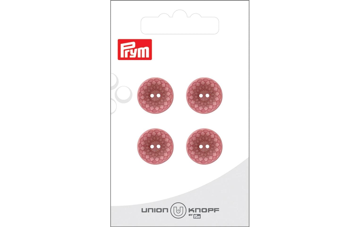 Prym Knöpfe Ø 15 mm – Polyester, Rosa, 4 Stück