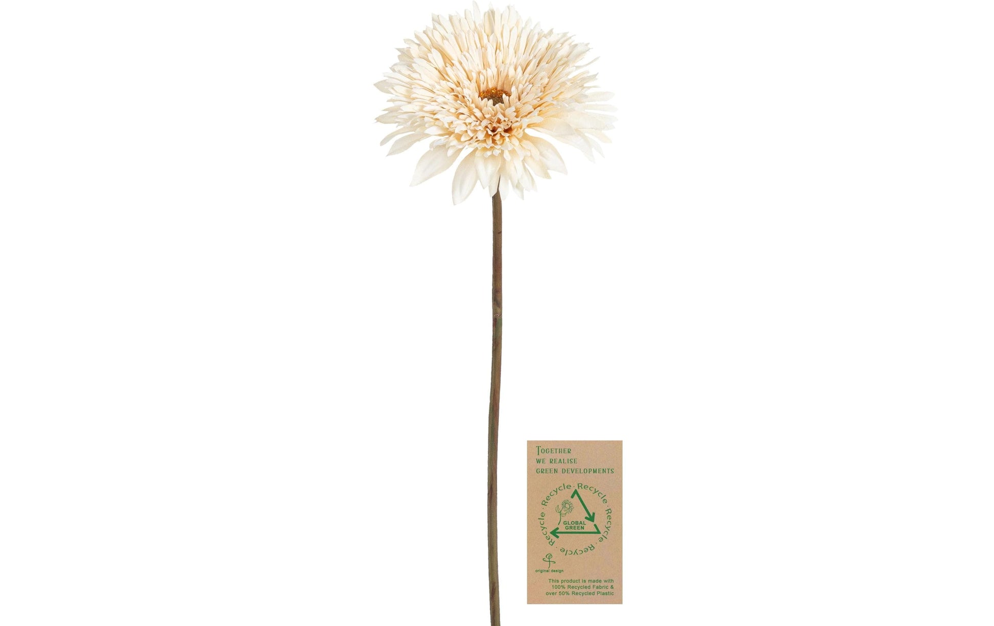 Botanic-Haus Gerbera – 63 cm – Stoff & Kunststoff, Elfenbein, 12-teilig
