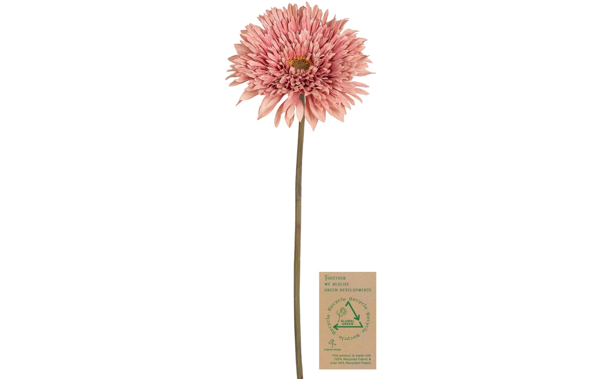 Botanic-Haus Künstliche Blütenpflanze – Höhe 63 cm – Stoff & Kunststoff, Altrosa, 12-teilig