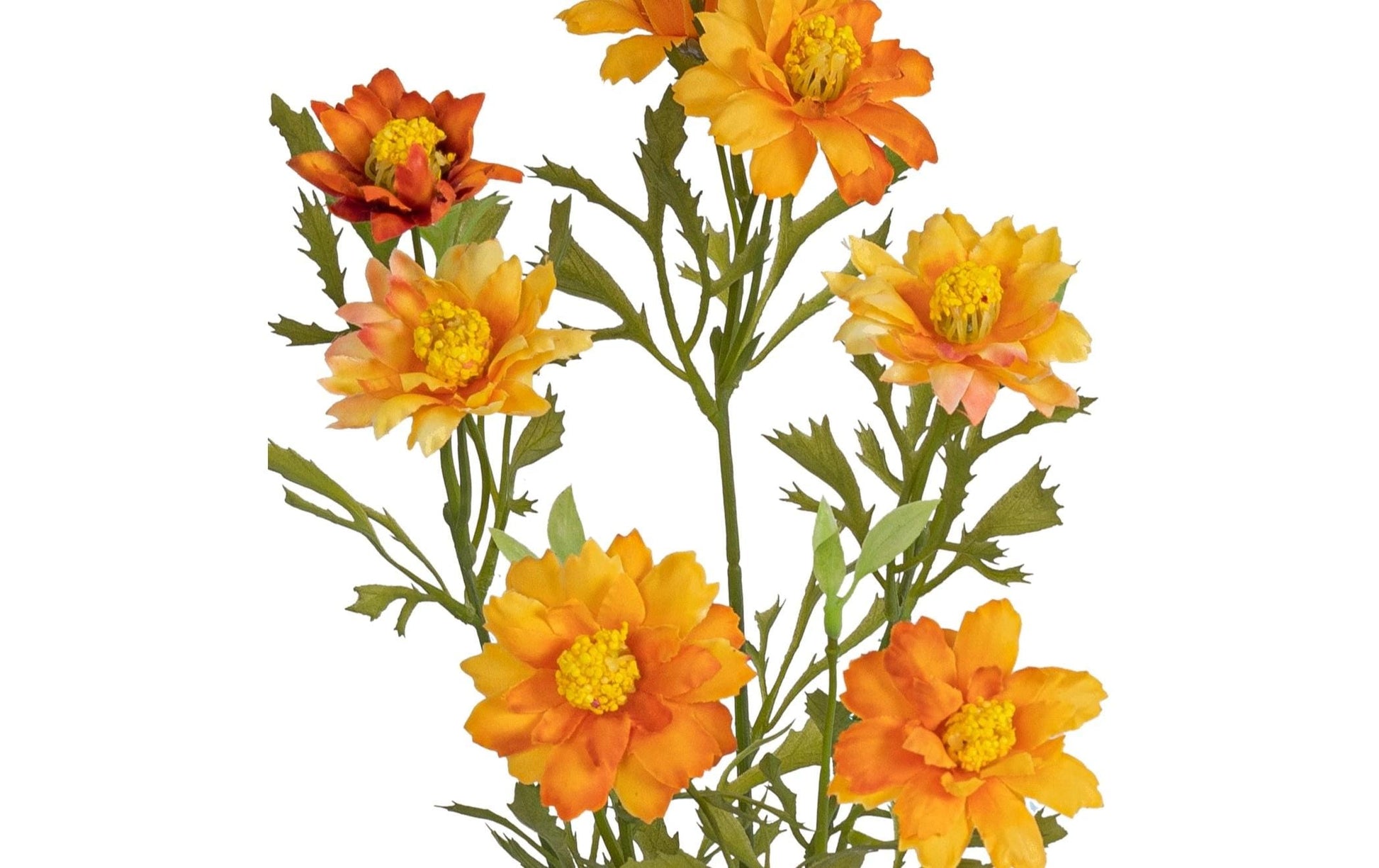 Botanic-Haus Blütenzweig – 68 cm – Kunststoff, Orange – 12er-Pack