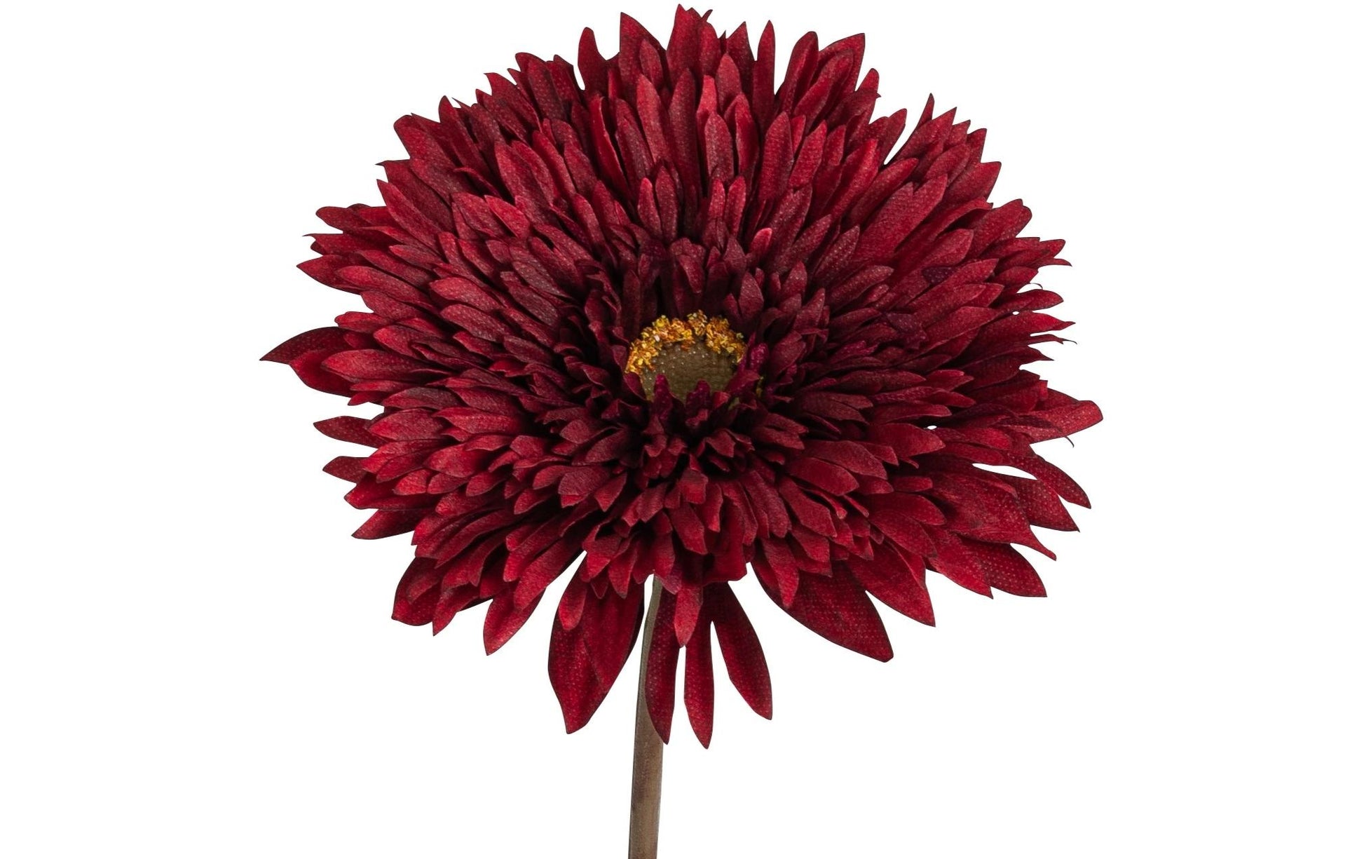 Botanic-Haus Gerbera Künstliche Blütenpflanze – 63 cm – Stoff & Kunststoff, Burgunder – 12-teilig