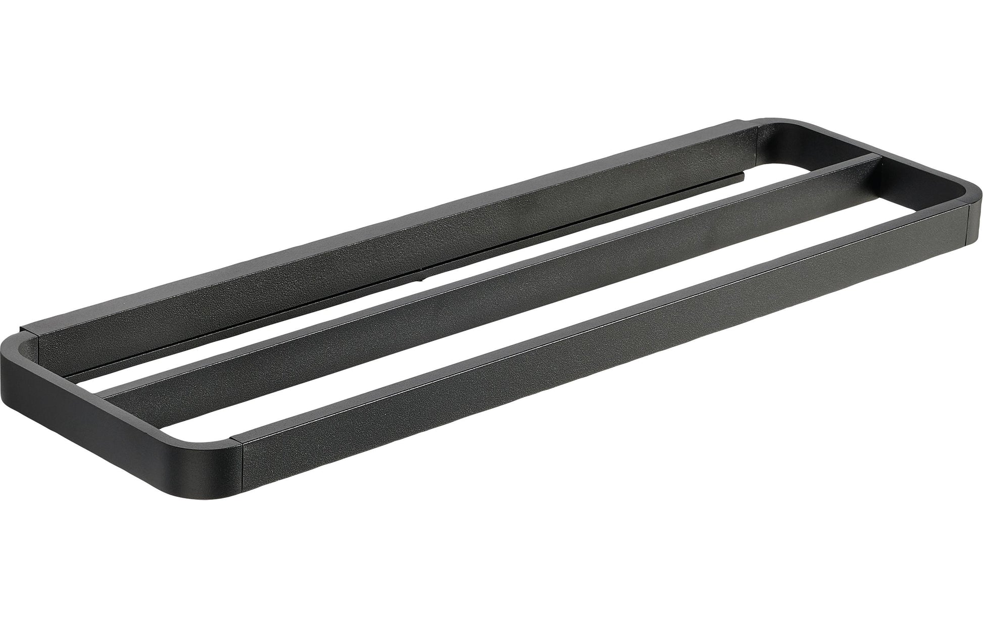 Zone Denmark Handtuchhalter 2-fach Rim – 12,5×44×2,5 cm, Aluminium, zum Schrauben, Schwarz